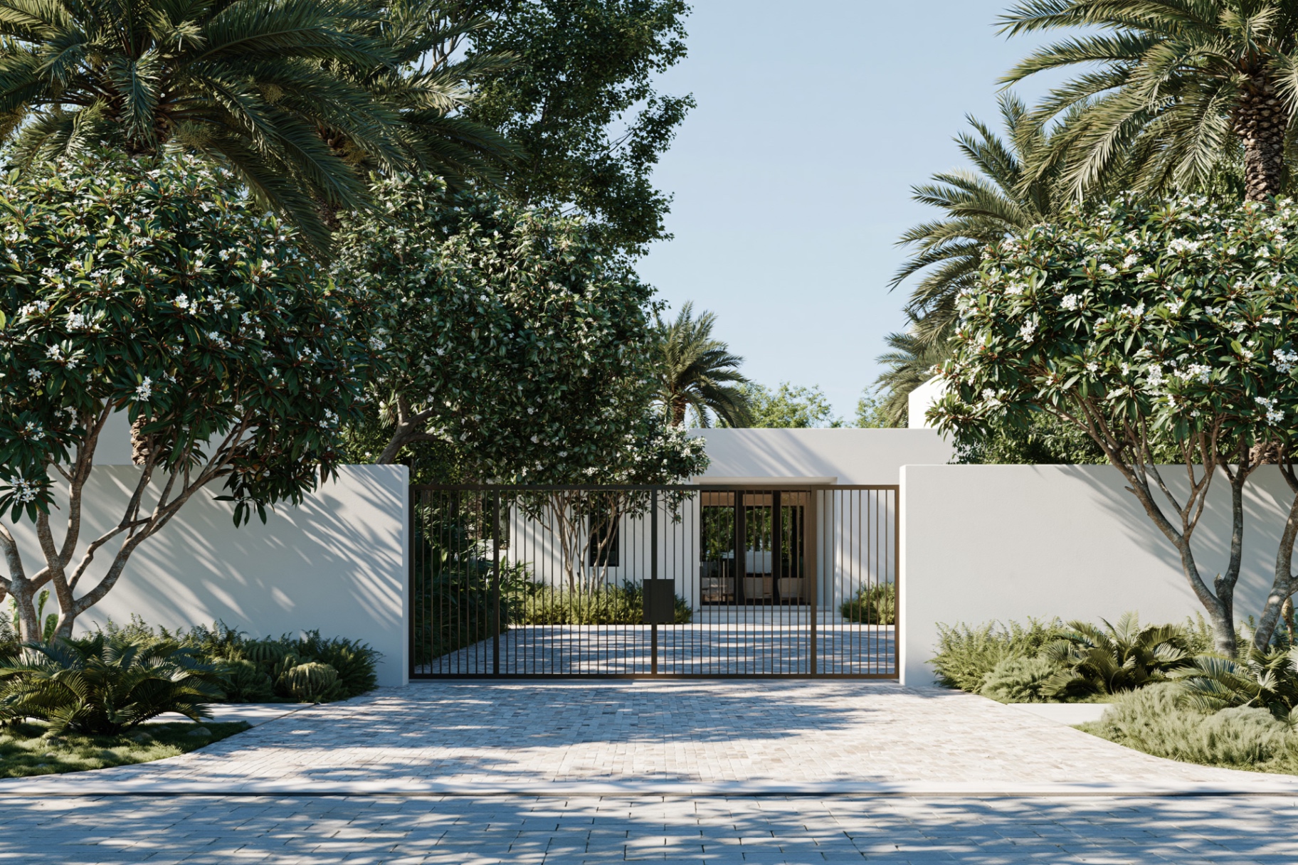 Miami Residence, Miami — pavilion in filtered afternoon light